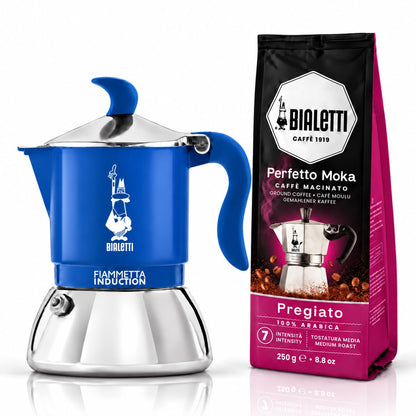 Bialetti Candyland Fiametta Induzione 2 Tazze Blu