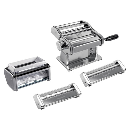 Marcato Multipast Macchina per Pasta Manuale Acciaio Cromato con Accessori : Ravioli, Spaghetti e Reginette