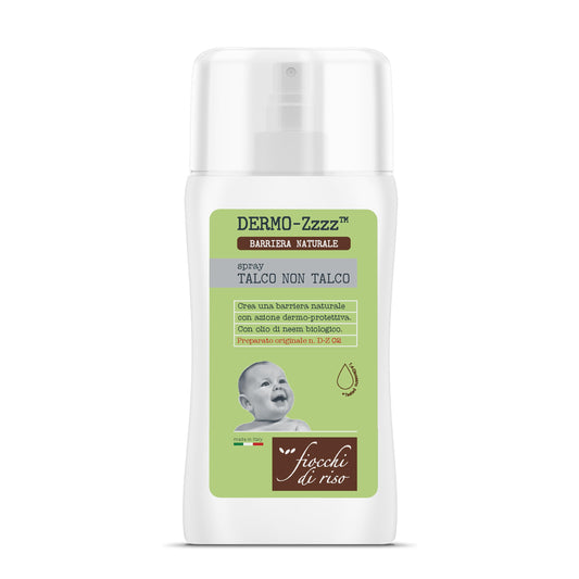 Fiocchi di Riso - Spray Talco NON Talco - 100ml - Sudorazione e Zanzare - Crea una barriera naturale dermo-protettiva con profumazione sgradita alle zanzare.