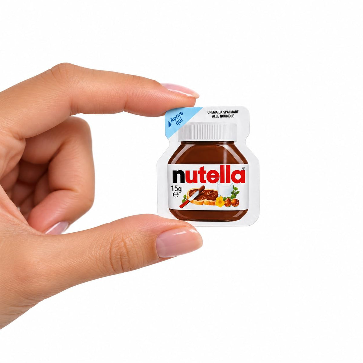 20 Nutelline Personalizzate Monoporzione 15g, Segnaposto personalizzato Bomboniera Compleanno Battesimo Comunione Cresima Laurea Matrimonio Fine Anno Scolastico