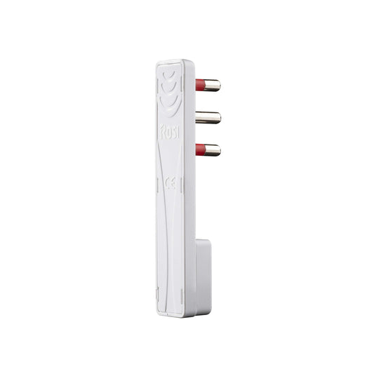 ROSI RS98118 Spina Volante Emilia Flat Bianca | Ultra Piatta Spessore 6mm | 2P+T 16A 250V