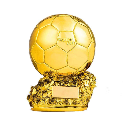 Trofeo d'oro del Calcio, Copia Coppa Europea Trofeo Giocatore Dell'anno nel Mondo del Pallone da Calcio in Resina d'oro, Statue di Calcio 24Cm