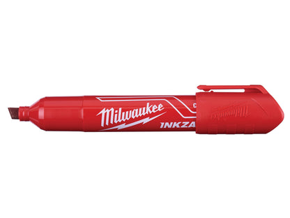 Milwaukee 4932471556 Pennarello a Punta Smussata, Colore: Rosso, L