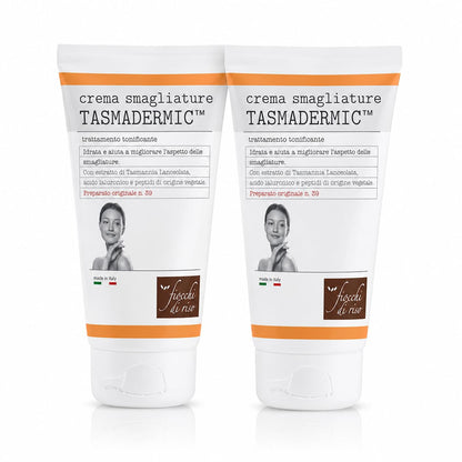 Fiocchi di Riso Crema Smagliature TASMADERMIC™ con Acido Ialuronico e Peptidi Vegetali, Trattamento Tonificante, 2 Pezzi