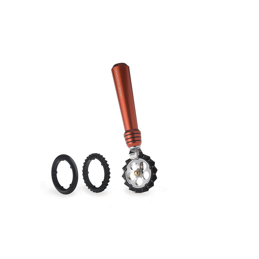 Marcato Tagliapasta, Rotella Tagliapasta, 3 Tipi di Taglio, anche per Biscotti, Chiacchiere e Creckers, Accessorio da Cucina, Made in Italy. Modello: Pastawheel, Rosso