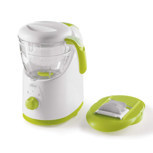 Chicco Cuocipappa Multifunzione Easy Meal per lo Svezzamento, Omogeneizzatore per Neonati e Bambini, Frullatore e Scaldapappa, con Cottura a Vapore e grattugia Cut Express, Riscalda e Scongela