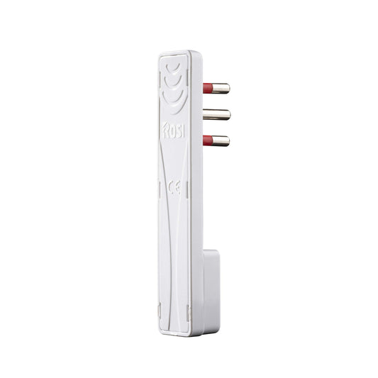 ROSI RS98116 Spina Volante Emilia Flat Bianca Ultra Piatta Spessore 6mm | 2P+T 16A 250V
