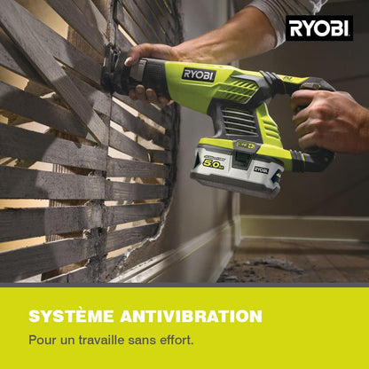 Ryobi RRS1801M Sega Dritta a Batteria 18V ONE+, Batteria non Inclusa, per Tagli di Precisione, Design Ergonomico, Velocità della Lama Regolabile