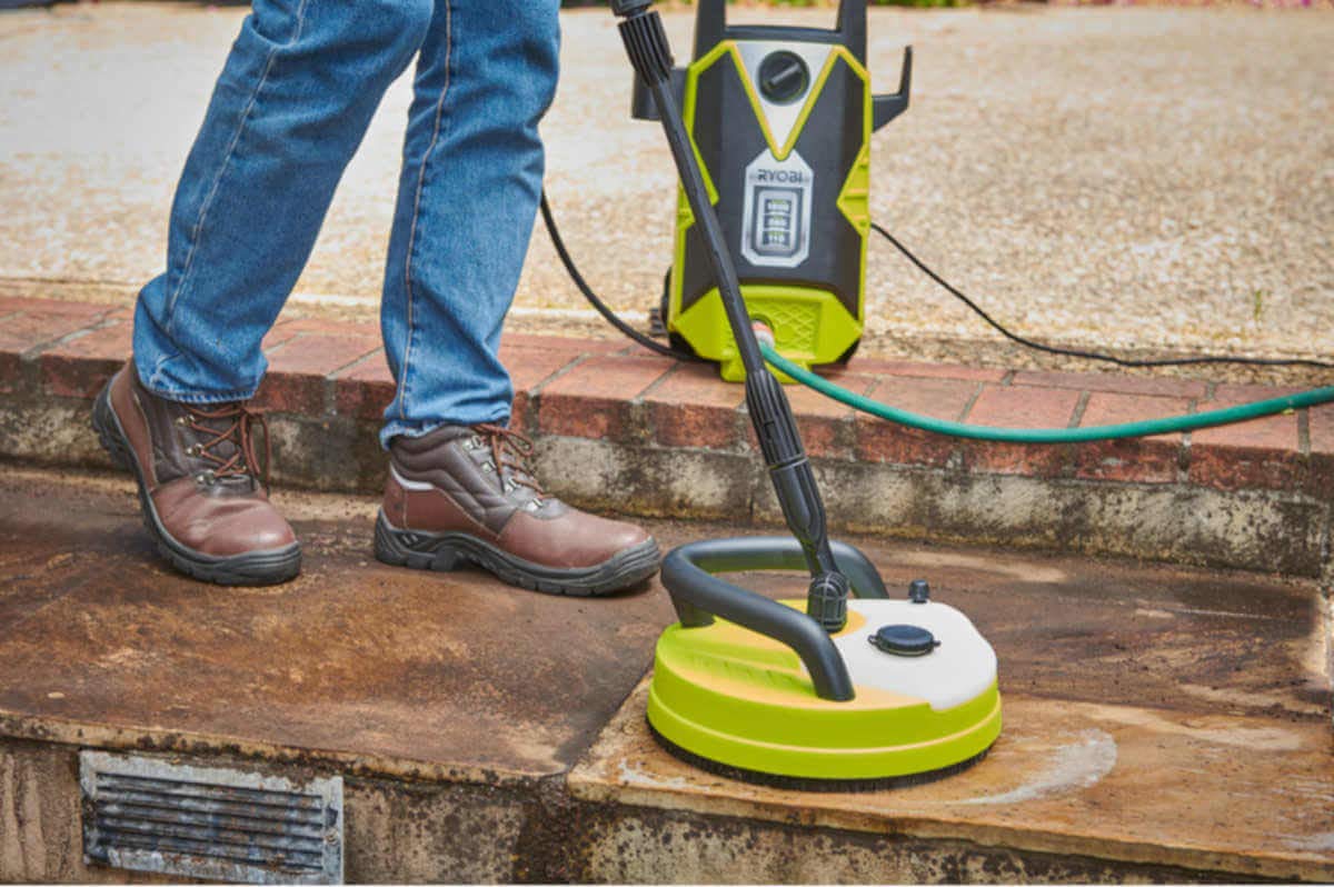 RYOBI Rondella elettrica ad alta pressione 1800 W RPW130XRBB (130 bar, portata 380 l/h, pompa in alluminio assiale, con lancia turbo e vario, pulitore per terrazze, spazzola multiuso, tubo da 6 m