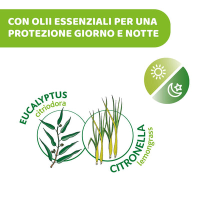 CHICCO NaturalZ Protective Gel, 60 ml, Natural Protection during the Summer Season, With Lemongrass and Eucalyptus, Day and Night Protection