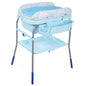 Chicco Cuddle & Bubble Vaschetta Bagnetto Fasciatoio Neonato Ergonomico con Materassino e Morbido Riduttore, Altezza Regolabile, Chiusura Compatta, Parent Organizer 2 Ruote, Max 11kg, Ocean, Blu