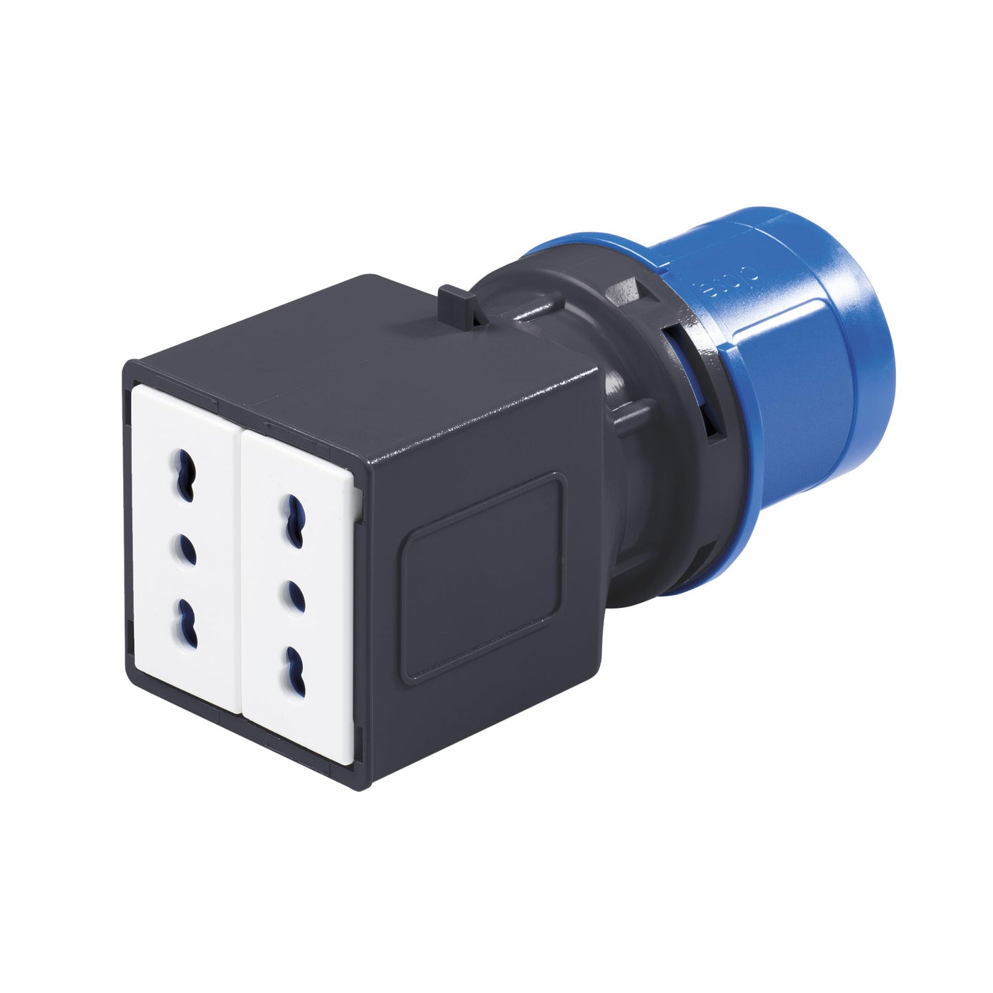 ROSI 1864 Adattatore Industriale 220V > 2 Prese Bivalente 16a 2P+T 220V IP20