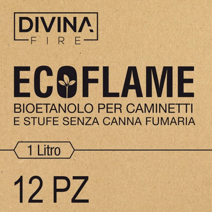 Fire x12 Bioetanolo da 1lt combustibile ecologico naturale inodore camino biocamino