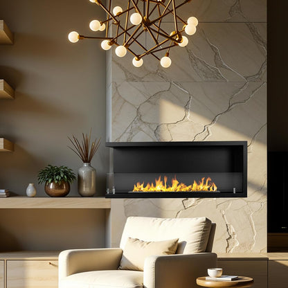 Divina Fire Camino a bioetanolo da Incasso ad Angolo biocamino angolare 120x45 SUTRI 120 SX
