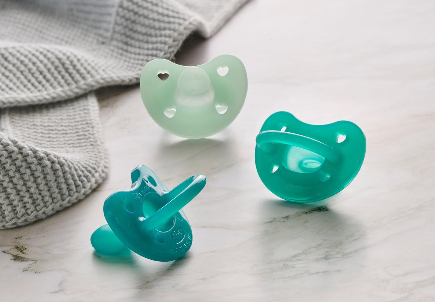 Chicco PhysioForma Ciuccio in Silicone 2-6 Mesi, 2 Pezzi, Set Gommottini 2-6 Mesi, Supportano la Respirazione Fisiologica e Favoriscono il Corretto Sviluppo della Bocca, Azzurro