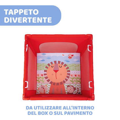 Chicco Open Box Lettino Neonati da Viaggio per Bebè e Bambini dalla Nascita fino a 15 kg, Pieghevole e Compatto, Culla da Campeggio con Tappeto Gioco, Finestre in Rete, 4 Maniglie e Borsa da Viaggio