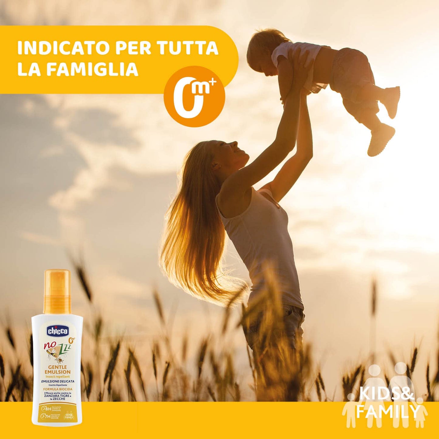 CHICCO Insect Repellent Lotion, 100 ml, delicate protection also suitable for younger children, starting from 0 months of age