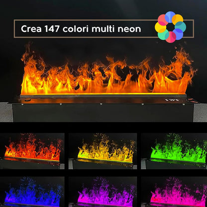 Divina Fire Camino Elettrico a Vapore Acqueo 3D App bruciatore Inserto da Incasso 100 PRO-Line