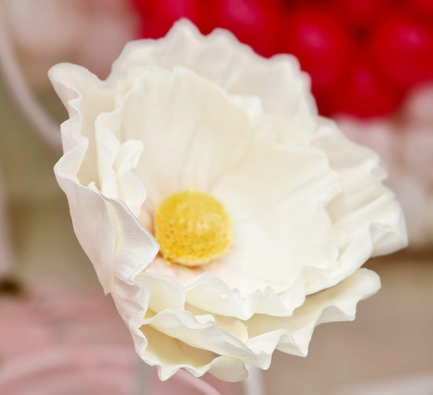 Anemone Gigante in Carta Crespa Ø58cm | Fiori Giganti per Allestimenti Feste Giants Flowers Wedding