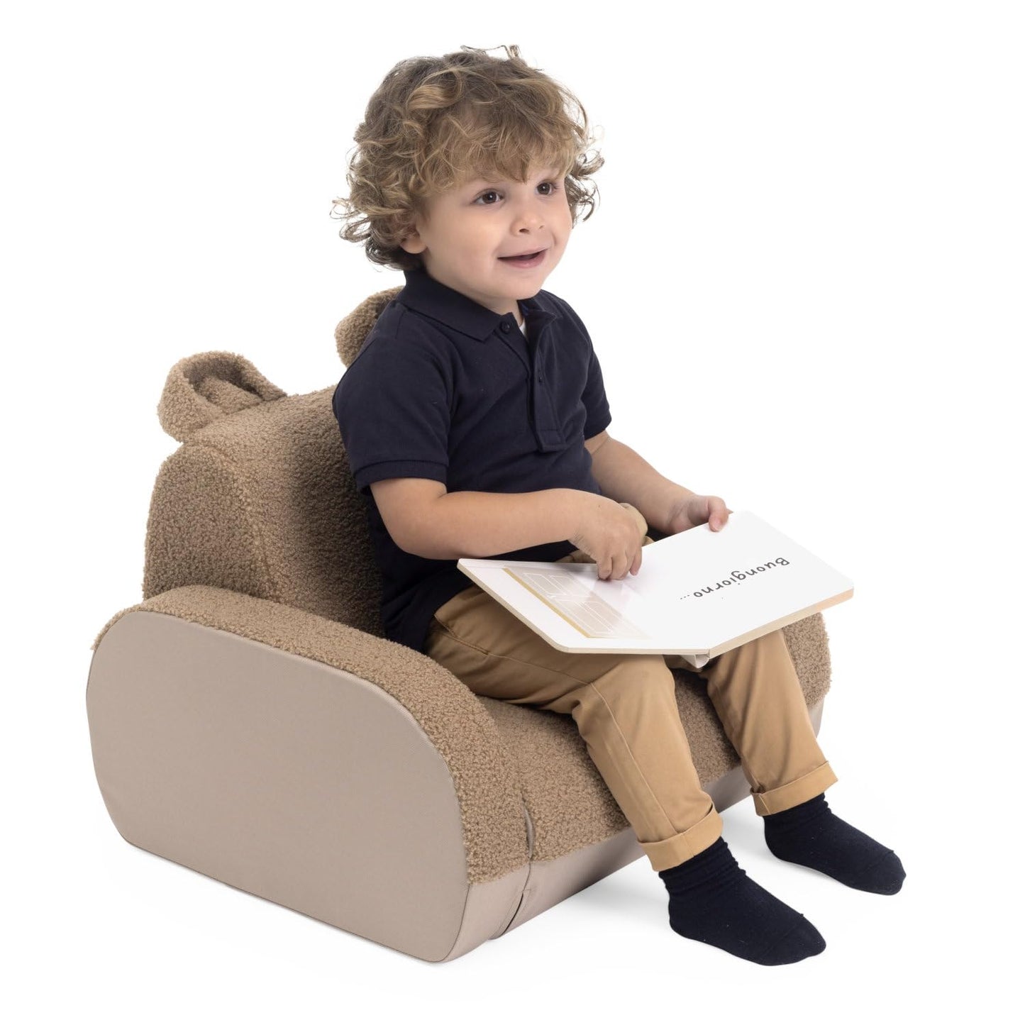 Chicco Twist Poltroncina TEDDY per Bambini Trasformabile in Sdraio e Divanetto, Sedia per Bambini con 3 Configurazioni, Comoda e Leggera, Si Trasforma con 1 Gesto - Per Bambini 12+ Mesi