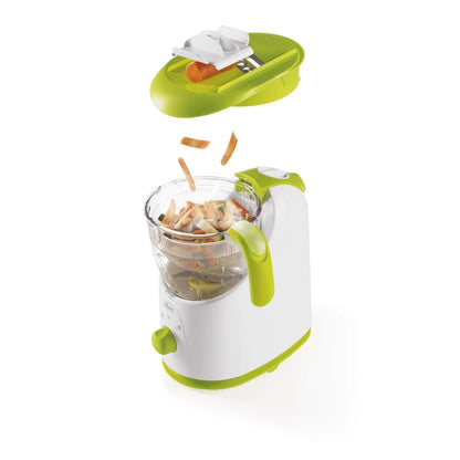 Chicco Cuocipappa Multifunzione Easy Meal per lo Svezzamento, Omogeneizzatore per Neonati e Bambini, Frullatore e Scaldapappa, con Cottura a Vapore e grattugia Cut Express, Riscalda e Scongela