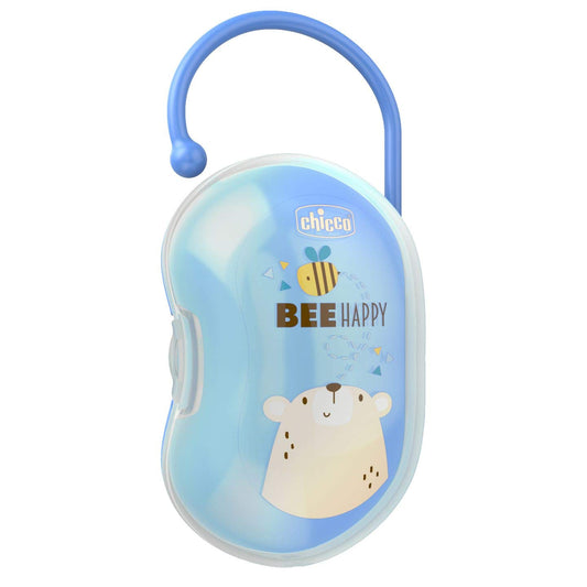 Chicco Portasucchietto Doppio, Portaciuccio Neonato, Versatile e Igienico, Facile Da Agganciare, Forma Ergonimica, Starilizzabile, Azzurro, 0 Mesi+