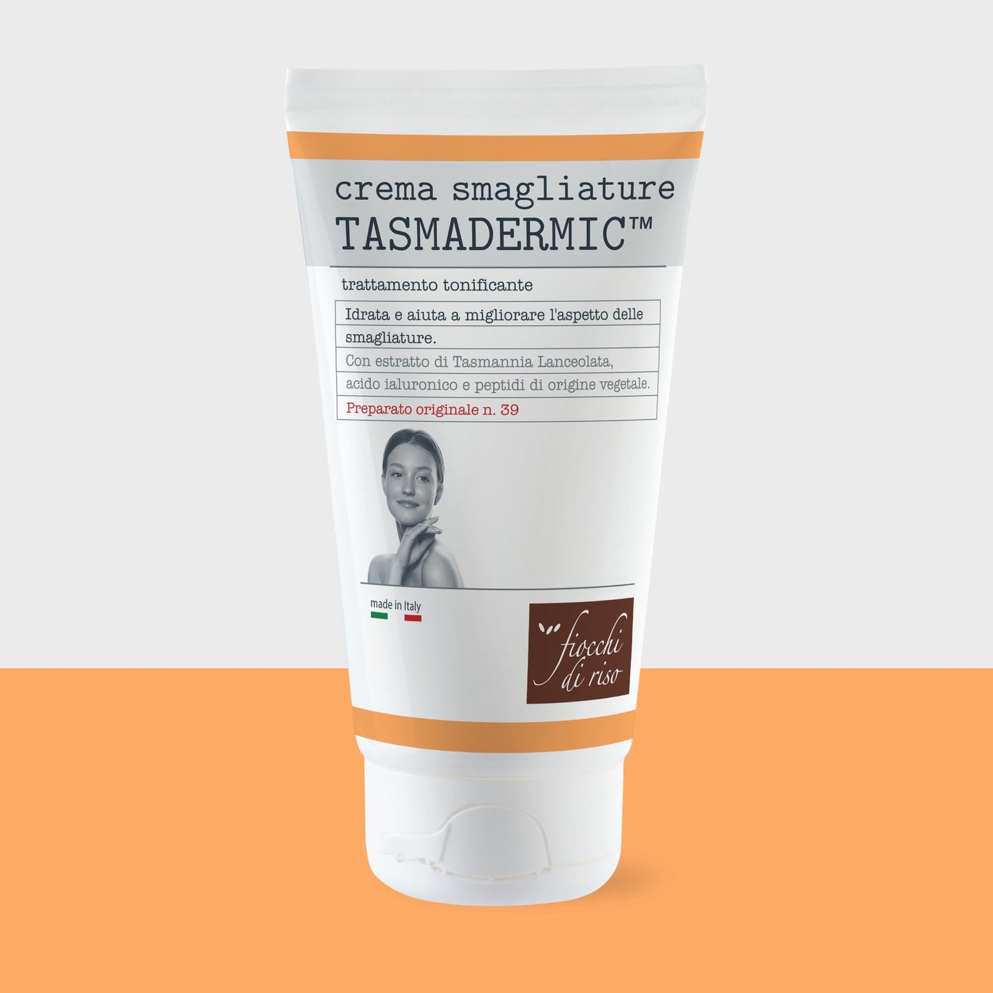 Fiocchi di Riso - Crema smagliature TASMADERMIC™ - 150ml - SMAGLIATURE - Idrata e aiuta a migliorare l'aspetto delle smagliature. Pack riciclato