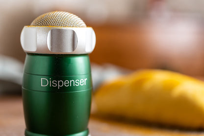 Marcato Spargi Zucchero a Velo, Settaccio da Cucina, Spargicacao in Polvere, anche per Farina e Spezie, in Alluminio, Made in Italy. Modello: Dispenser, Verde
