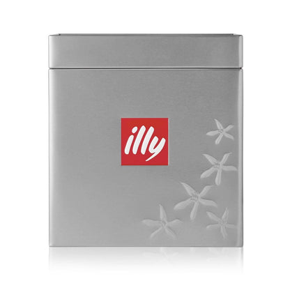 ILLY Cubo In Latta Porta Caffè Alluminio