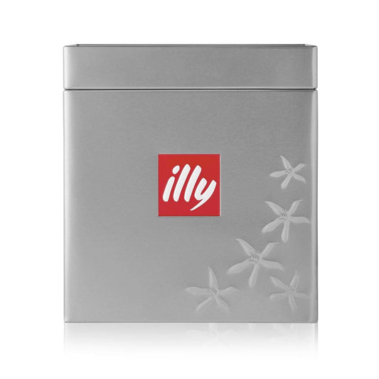ILLY Cubo In Latta Porta Caffè Alluminio