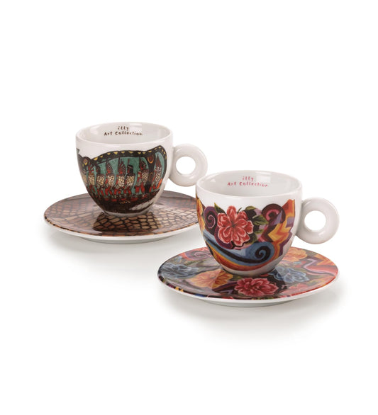 illy 24958 Set da 2 Tazze Da Cappucino Art Collection Biennale 2024