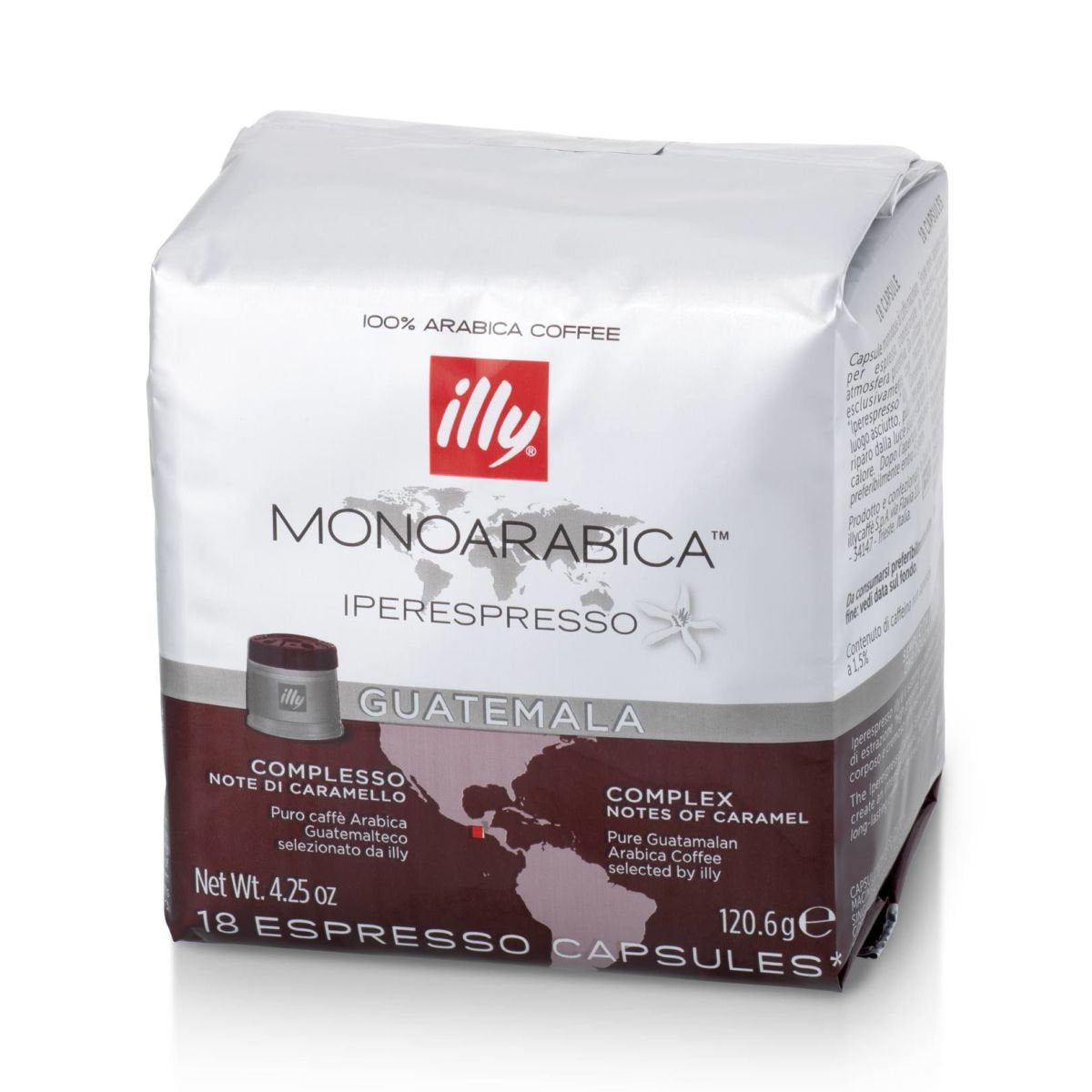 ILLY 6 Pacchi Da 18 Capsule Monoarabica Monorigine Guatemala, Gusto Caramello
