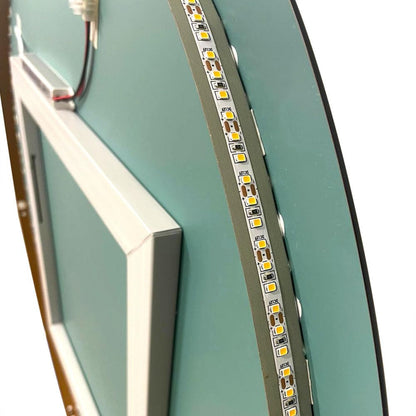 DIVINA HOME Specchio da Bagno Ovale retroilluminato Reversibile Olivia LED 50x90 Made in Italy