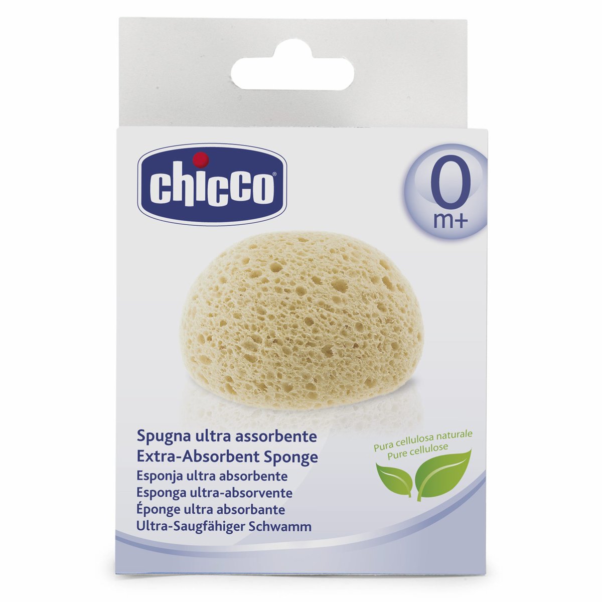 Chicco Spugna Ultra Assorbente, Spugnetta Neonato Bagnetto, Spugna Bambini, 0m+