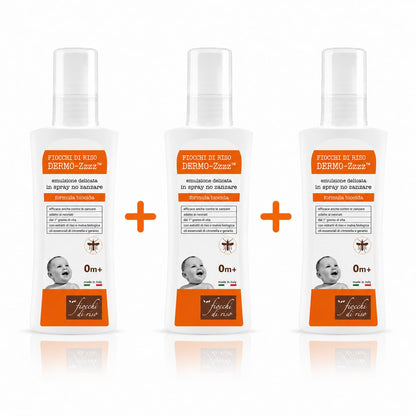 Fiocchi di Riso Spray Repellente Insetti con Citronella, Formula al 95% di Origine Naturale, 100 Ml, Adatto dai 0 Mesi, Uso Esterno
