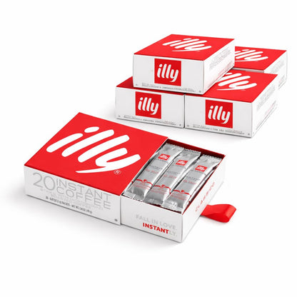 ILLY 200 Caffè Solubile Istantaneo 10 Scatole da 20 Stick di Caffe 100% Arabica, Tostato CLASSICO 25715ME
