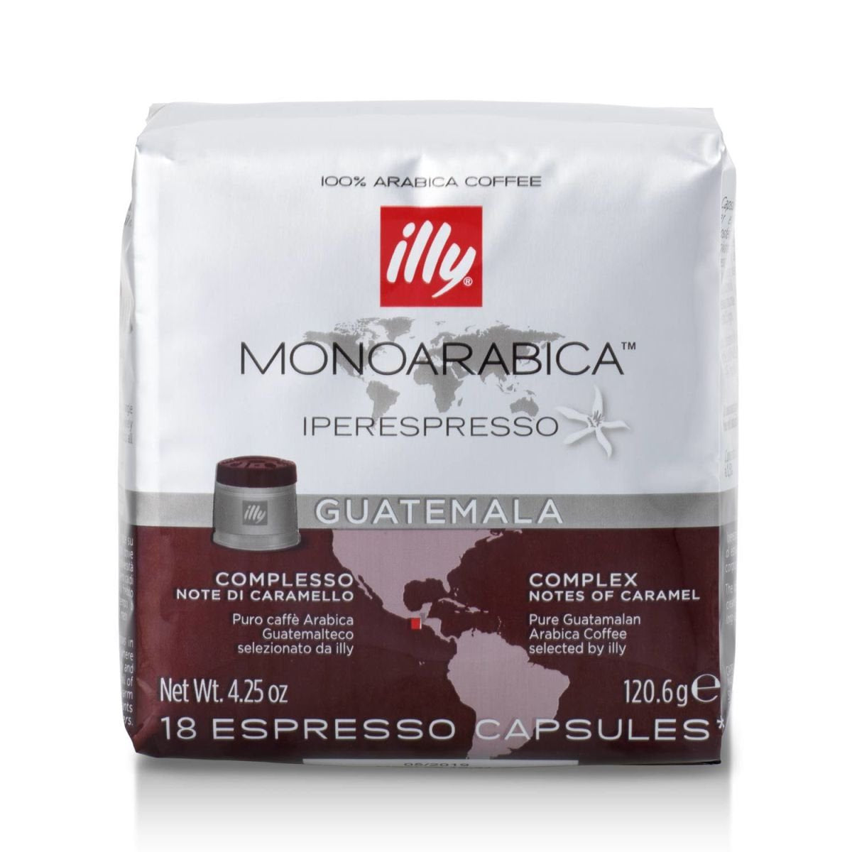 ILLY 6 Pacchi Da 18 Capsule Monoarabica Monorigine Guatemala, Gusto Caramello
