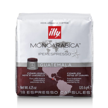 ILLY 6 Pacchi Da 18 Capsule Monoarabica Monorigine Guatemala, Gusto Caramello