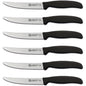 Sanelli Ambrogio, Set de couteaux à steak Supra, 6 couteaux avec lame dentelée de 12 cm, affûtage contrôlé au laser, manche ergonomique, couteaux professionnels fabriqués en Italie, lavable au lave-vaisselle