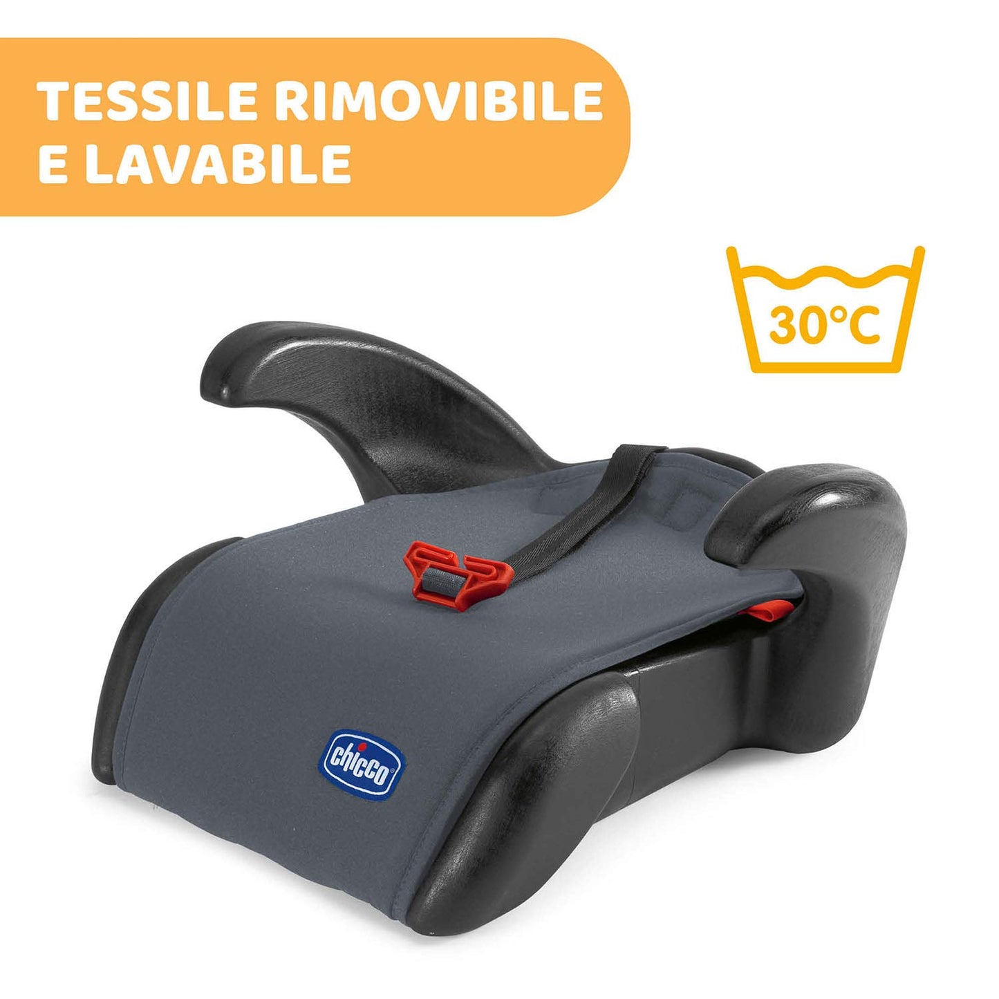 Chicco Quasar Plus Rialzo Auto 15-36 kg Gruppo 2/3, Rialzo Auto Per Bambini, Grigio, 40 x 21 x 45 cm