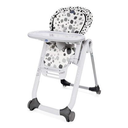 Chicco Polly Progres5 Seggiolone Pappa Regolabile per Bambini 0 Mesi, 3 Anni (15 kg), Trasformabile in Rialzo Sedia Bambini, Reclinabile a Sdraietta, con 4 Ruote e Chiusura Compatta, Anthracite