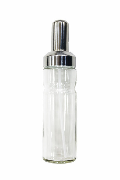 Fackelmann Oliera Trasparente a Spruzzo, Acciaio Inox, Argento, 200 ml