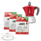BIALETTI set di 3 Confezioni con 3 Guarnizioni e 3 Piastrine Filtro per Moka Induction, Orzo Express e Brikka | Scegli il formato