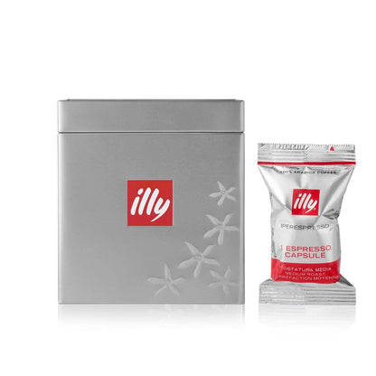 ILLY Cubo In Latta Porta Caffè Alluminio