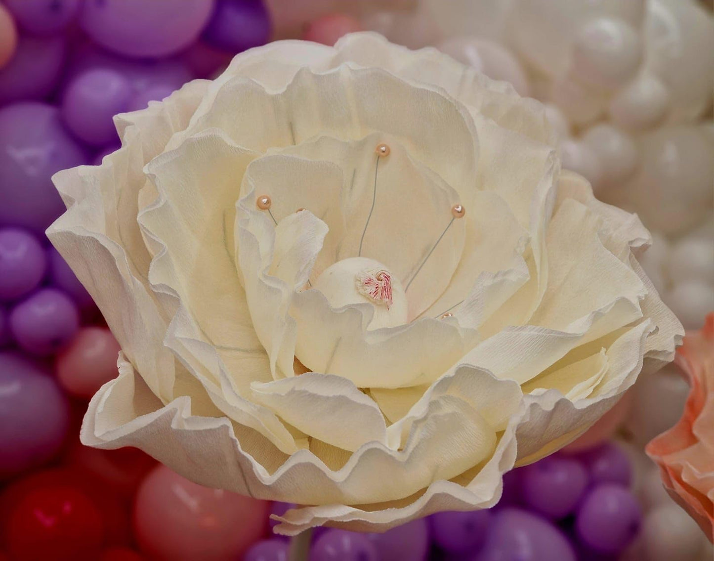 Anemone Gigante in Carta Crespa Ø58cm | Fiori Giganti per Allestimenti Feste Giants Flowers Wedding