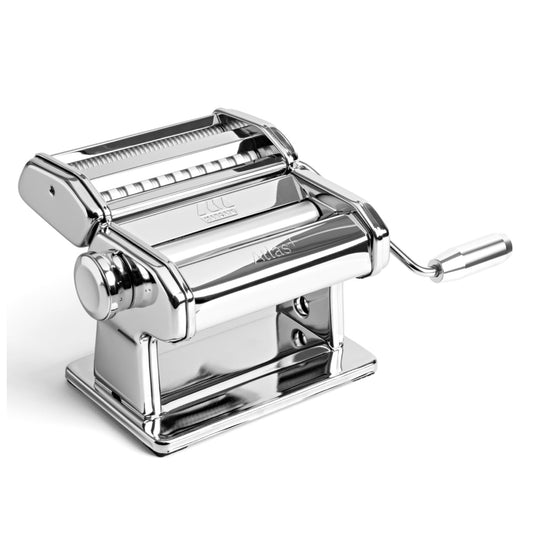 Marcato – Atlas+ Macchina per Pasta Fresca in Alluminio Anodizzato con 4 Formati | Lasagne, Fettuccine, Tagliolini e Spaghetti, Made in Italy, Compatibile con Accessori Extra