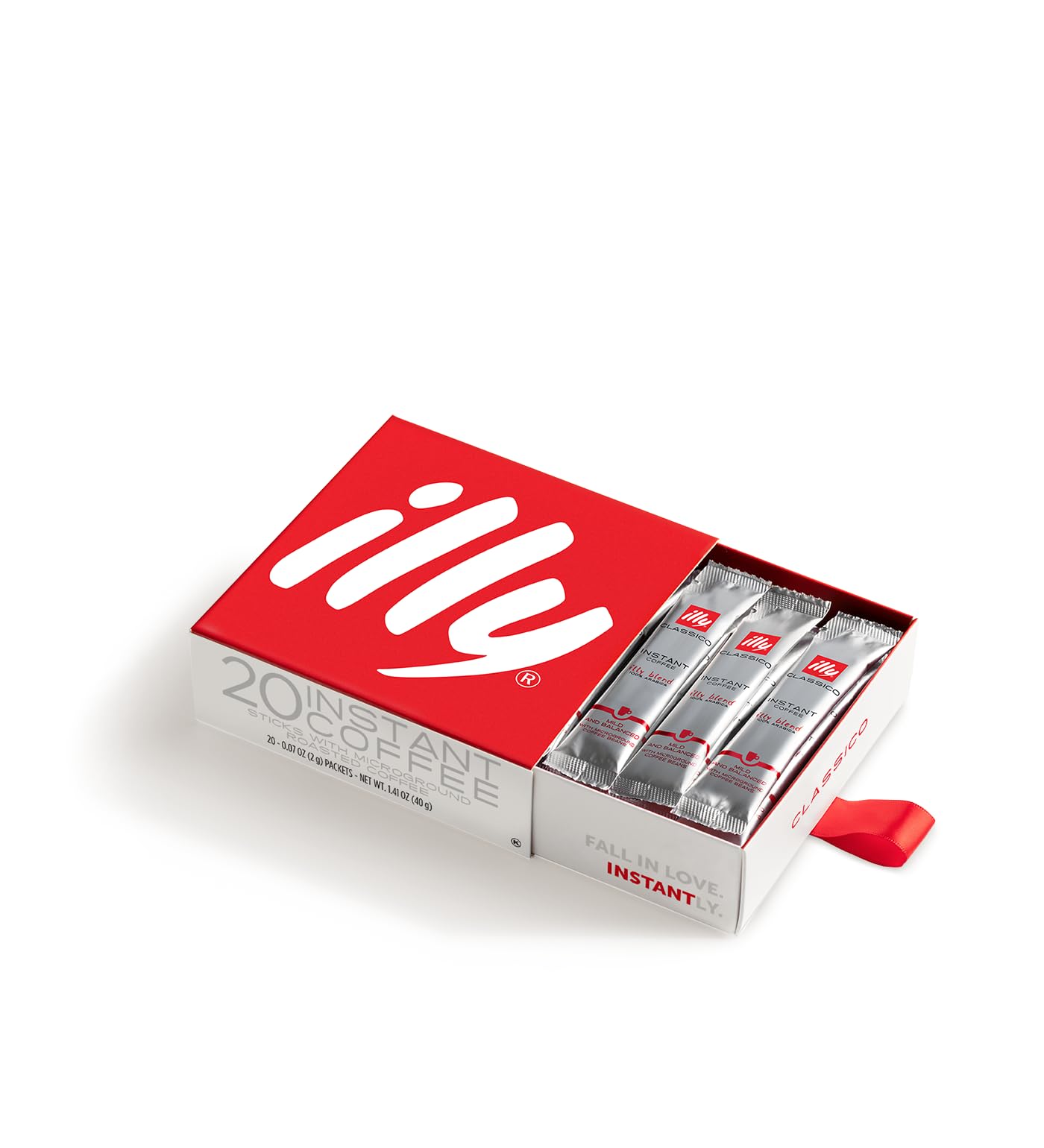 ILLY 200 Caffè Solubile Istantaneo 10 Scatole da 20 Stick di Caffe 100% Arabica, Tostato CLASSICO 25715ME