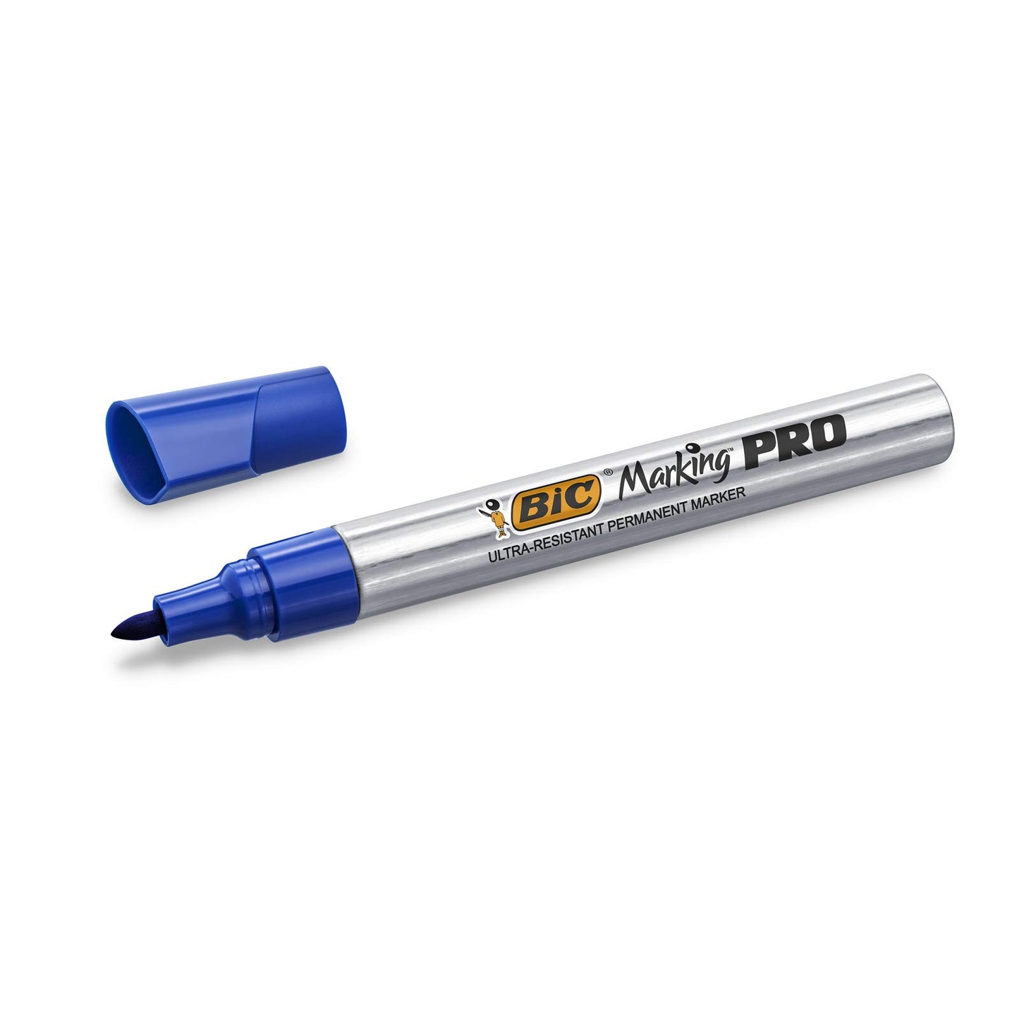 BIC Marking Pro Indelebili Con Punta Tonda - Blu, Confezione Da 12
