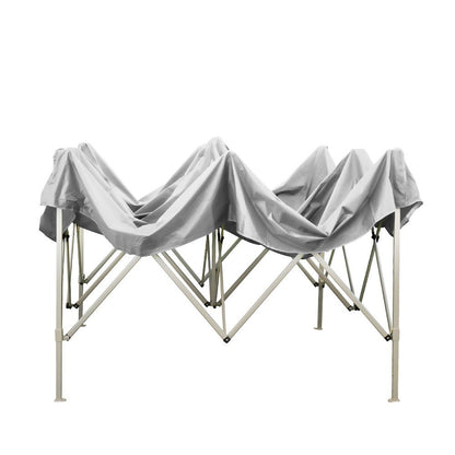 Divina Garden Gazebo richiudibile Pieghevole 2 X 2 Bianco ricoperto in PVC Impermeabile