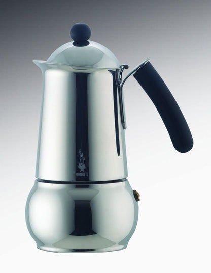 Bialetti Class Moka in acciaio INOX da 4 tazze, colore: Nero